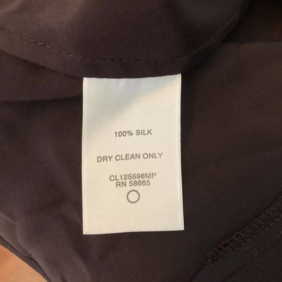 Classiques Entier Shirt Womens PM Petite Plum Purple Pleated 100% Silk Top Zip - Picture 8 of 10